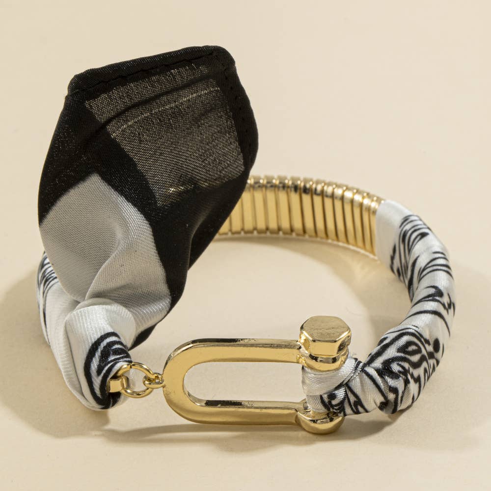 Scarf Wrapped Tube Bangle Bracelet: GDBLE