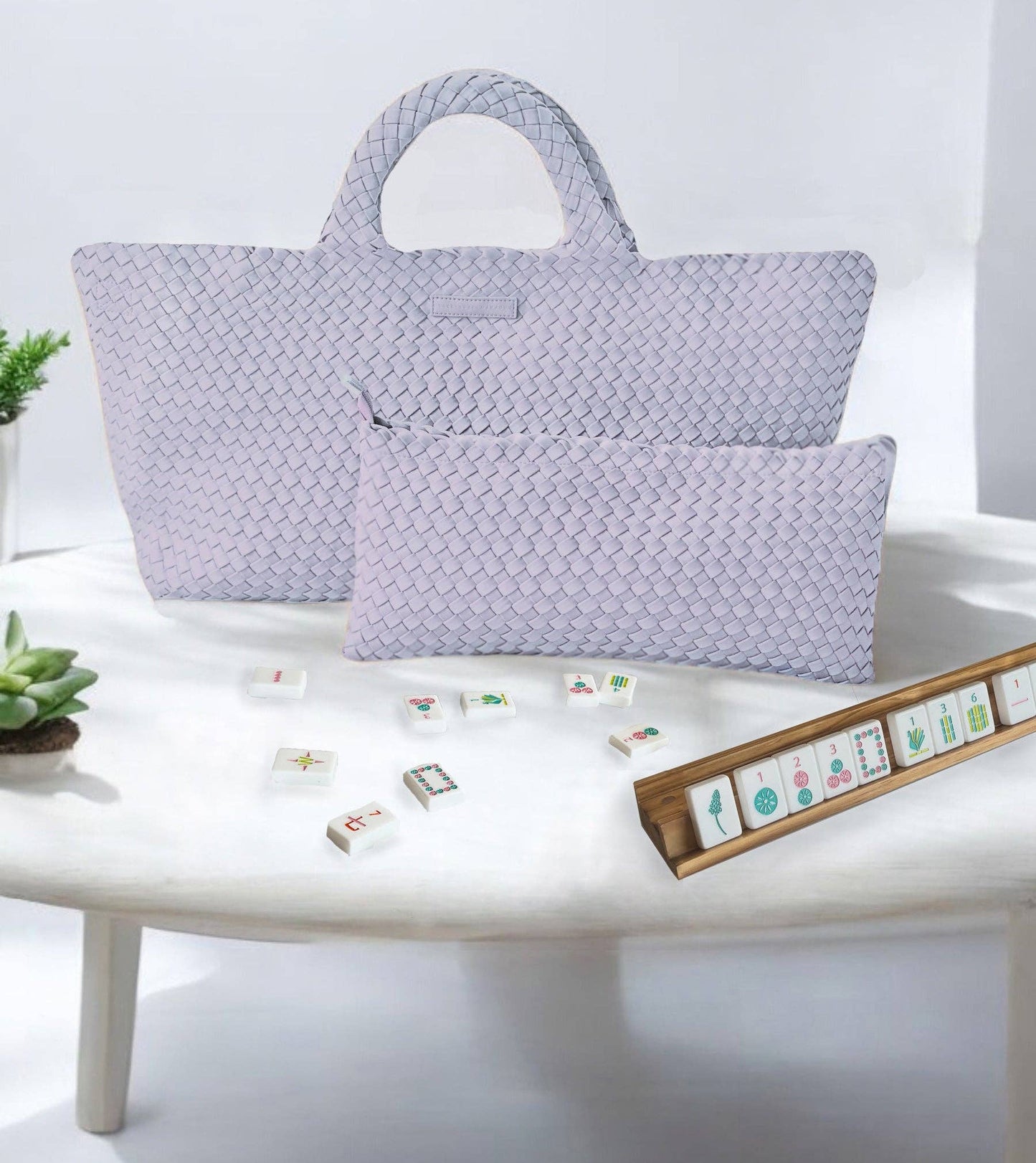 Woven Mahjong Carryall - 6 Colors: Navy