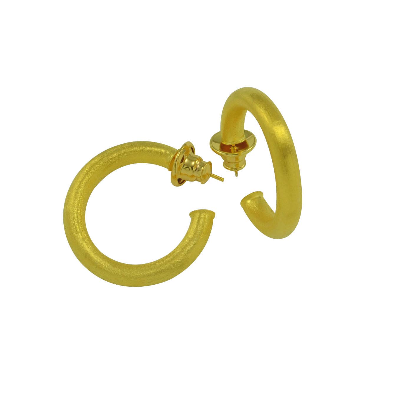 BINSA EARRINGS HOOPS: Gold