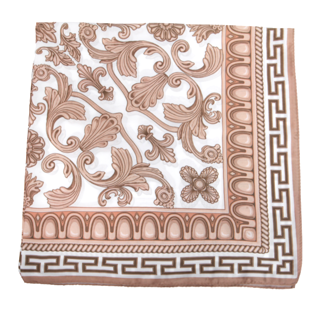 S26085 100% Polyester Lightweight Square Scarf: 01 BL