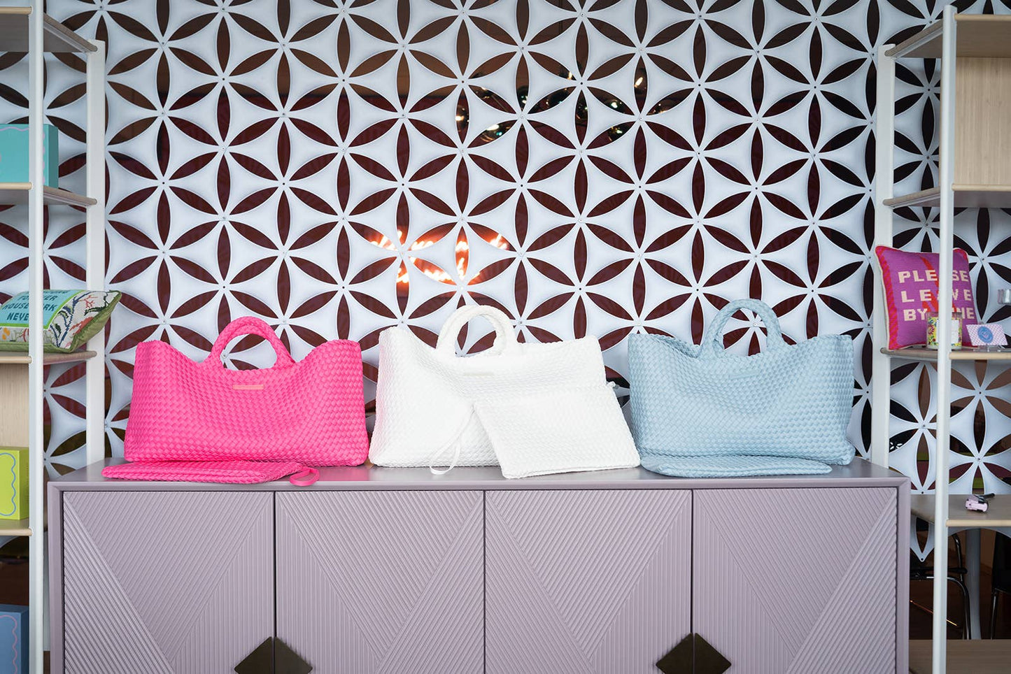 Woven Mahjong Carryall - 6 Colors: Cream