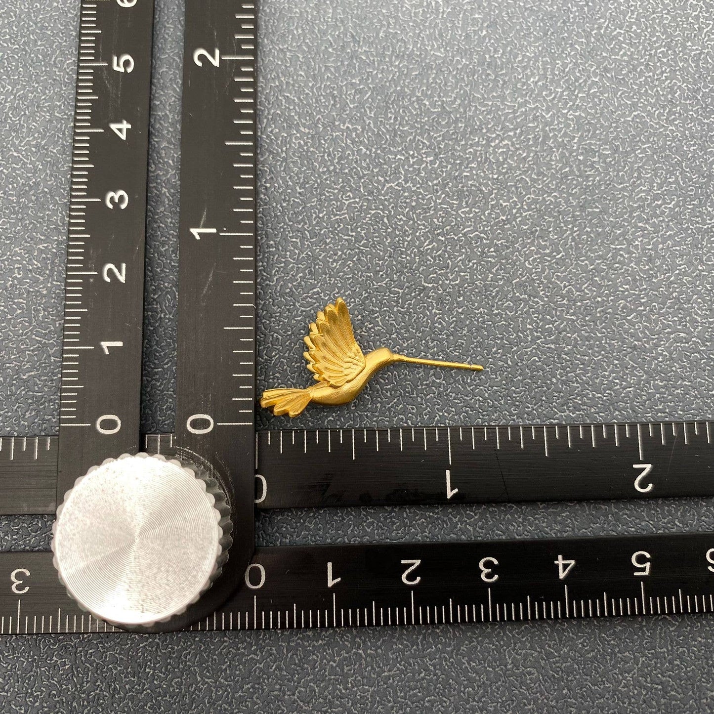 18K Gold Plated Hummingbird Ear Studs: Golden