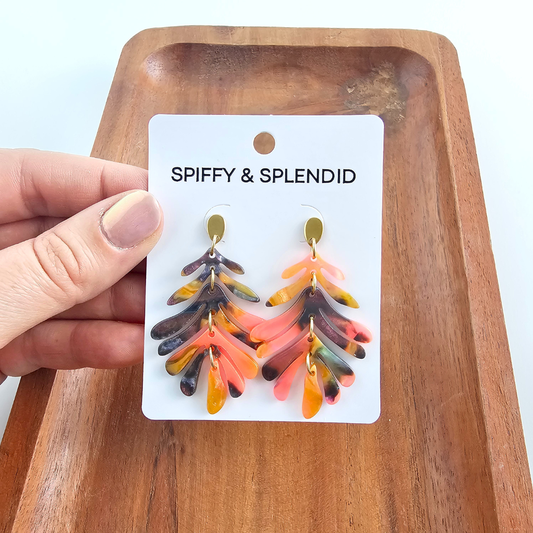 Petite Palm Earrings - Bird of Paradise // Jewelry, Resort