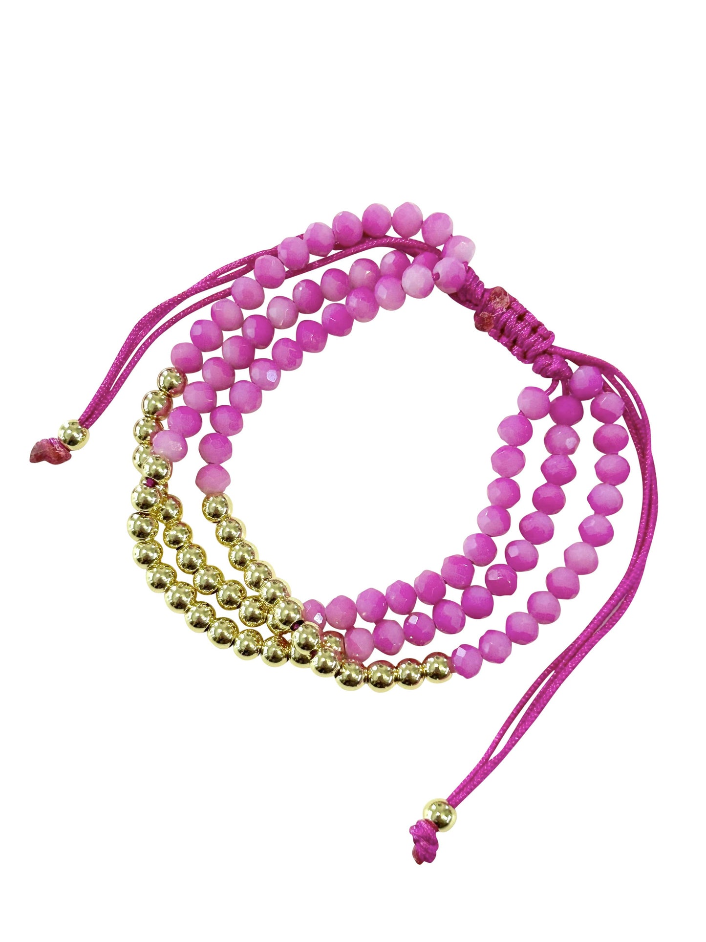 Sammy Hot Pink Beaded Bracelet