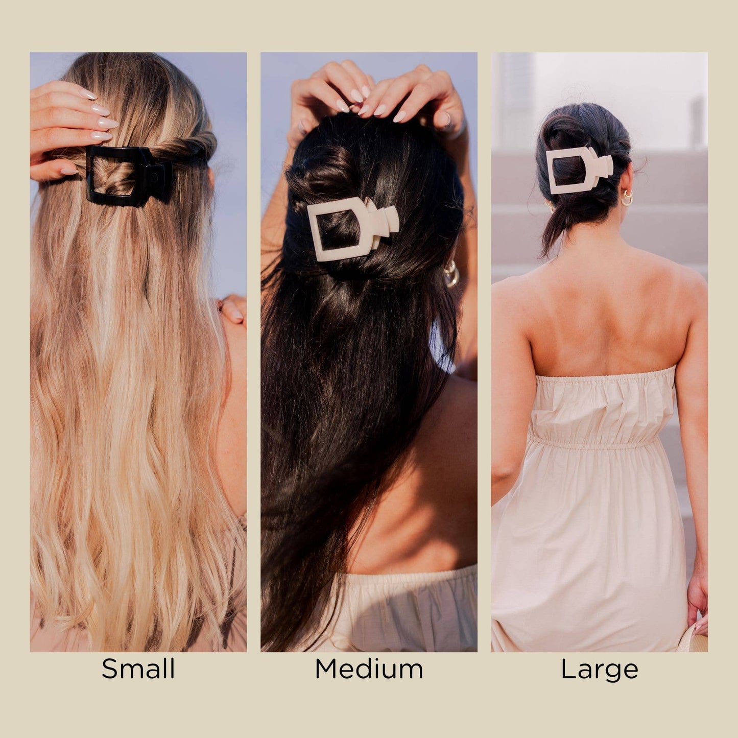 Flat Square Hair Clip | Medium | Summer Sky
