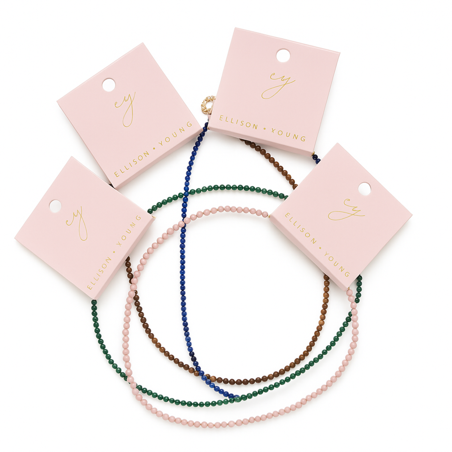 Natural Stone Beads Single Strand Necklace: Lapis Blue