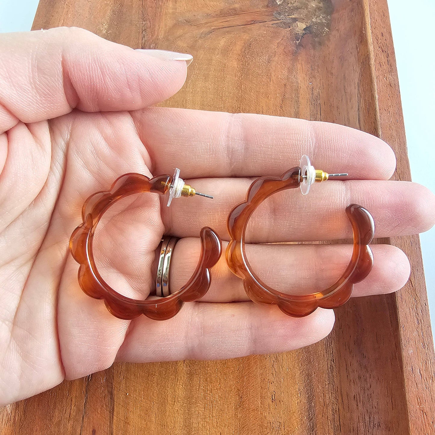 Scarlett Hoops - Amber // Jewelry, Earrings, Fall