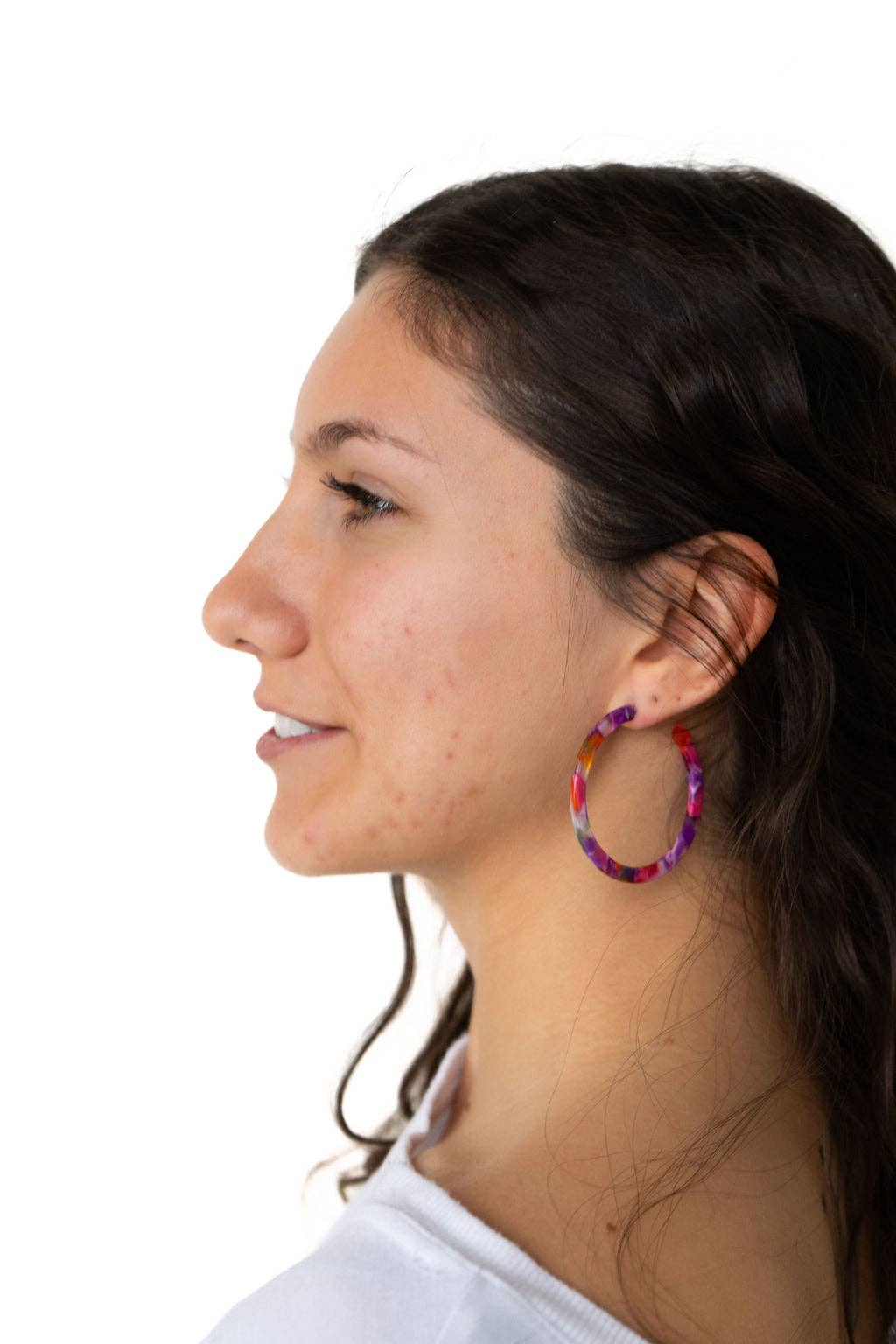 Cameron Hoops - Paradise Pink // Jewelry, Earrings