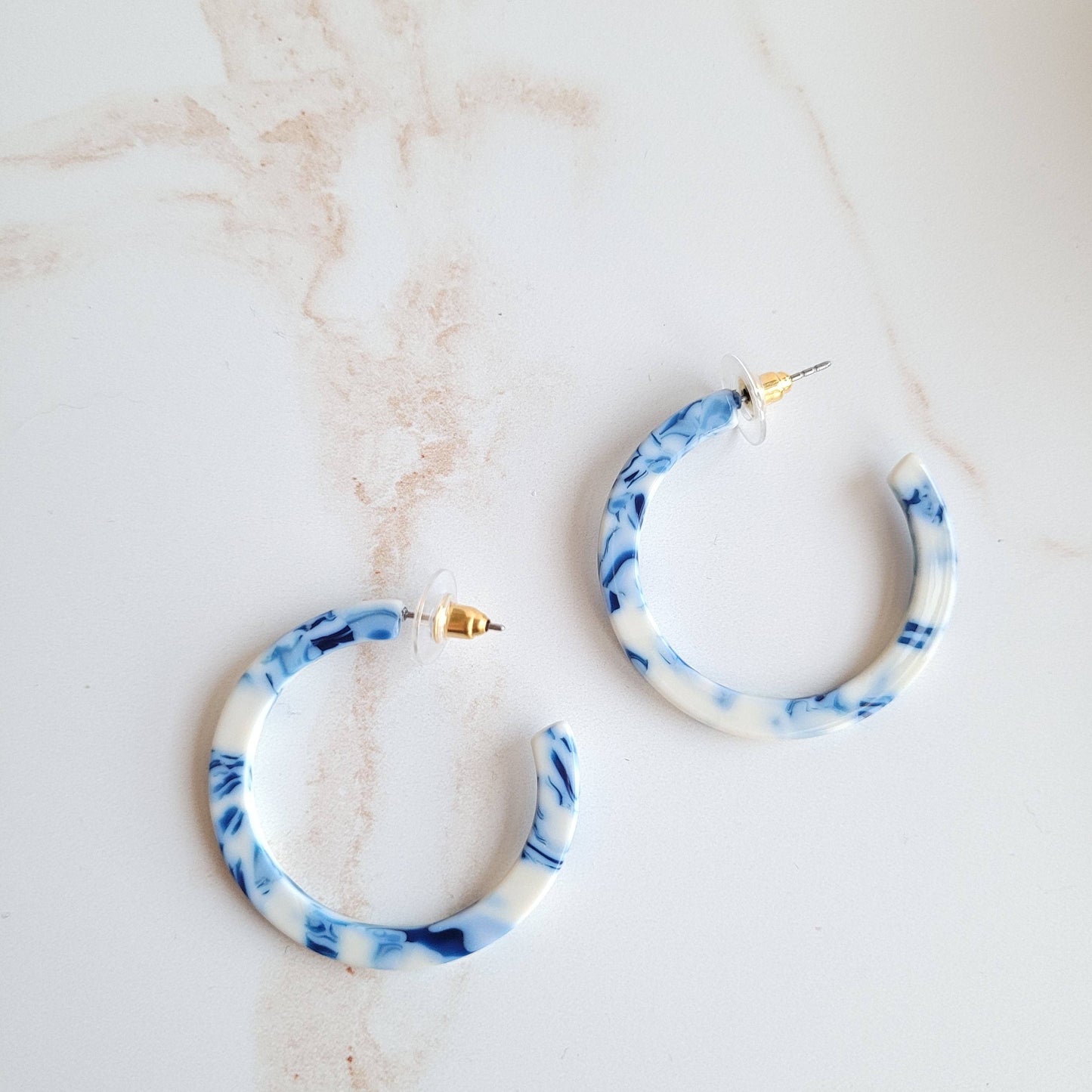 Camy Hoops - Greek Goddess Blue // Jewelry, Earrings, Gift
