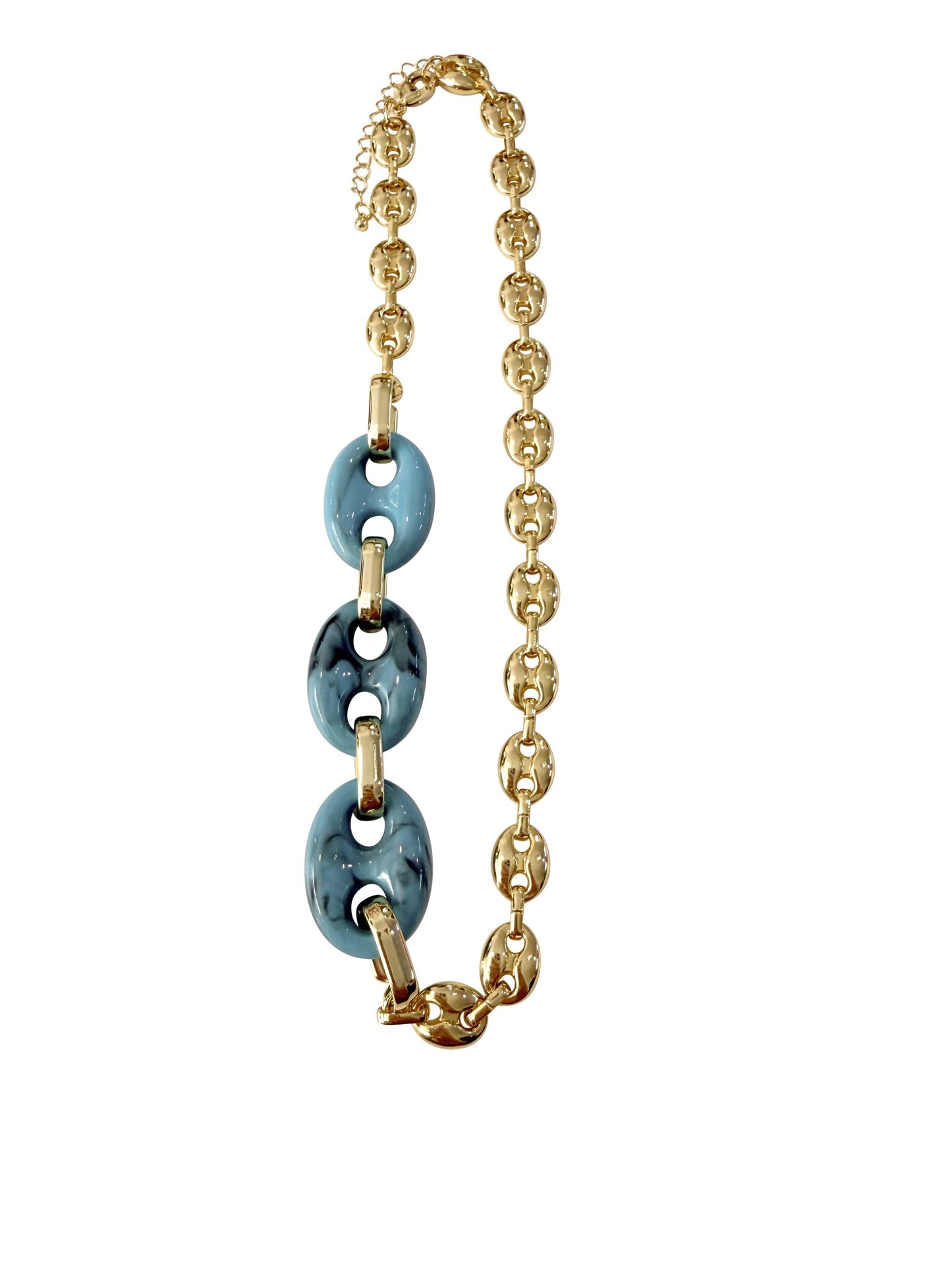 Ana Chain Link Necklace - Turquoise