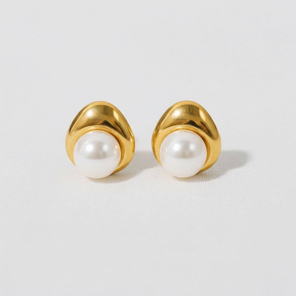 Pearl Hoop Earrings: A1