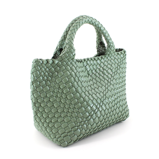 P24013 Medium Woven Tote Crossbody Bag w/Cosmetic Pouch: 12 S Blue