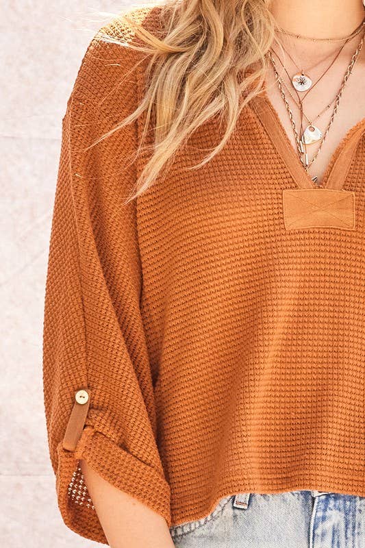 Knit Waffle Top: Pistachio / M