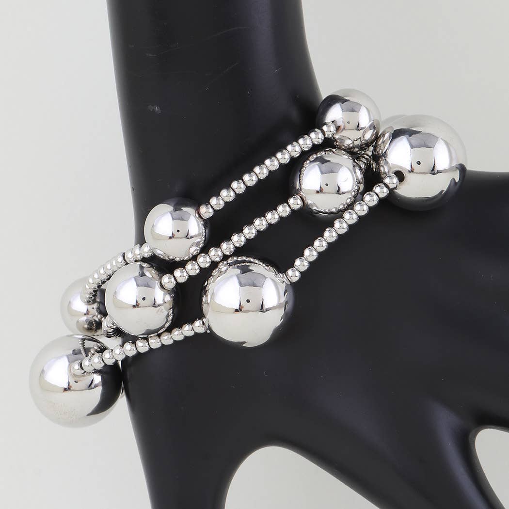 Multi Shiny Beaded Bracelet: GD