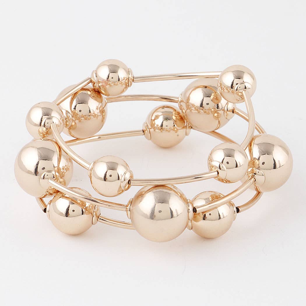 Triple Beaded Bracelet: GD
