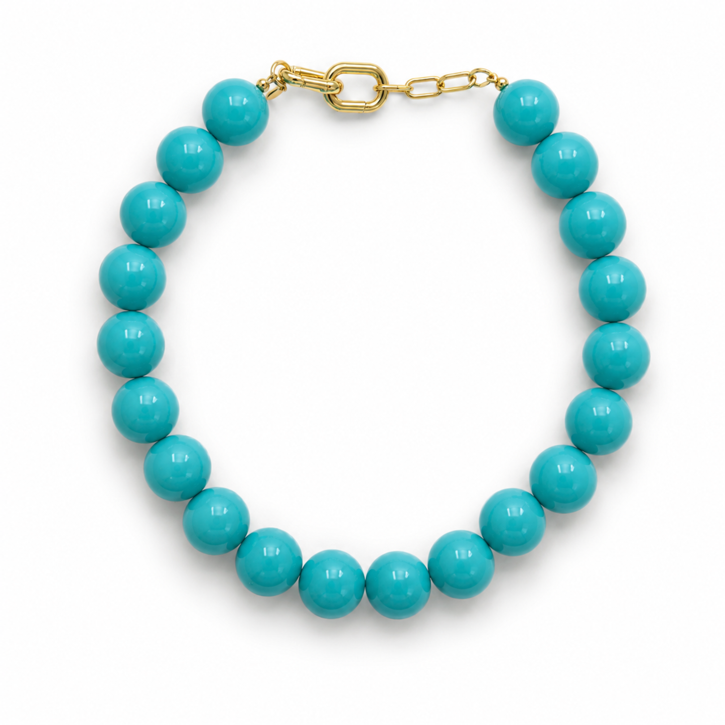 Beaded Color Gumball Statement Necklace: Tortoise Brown