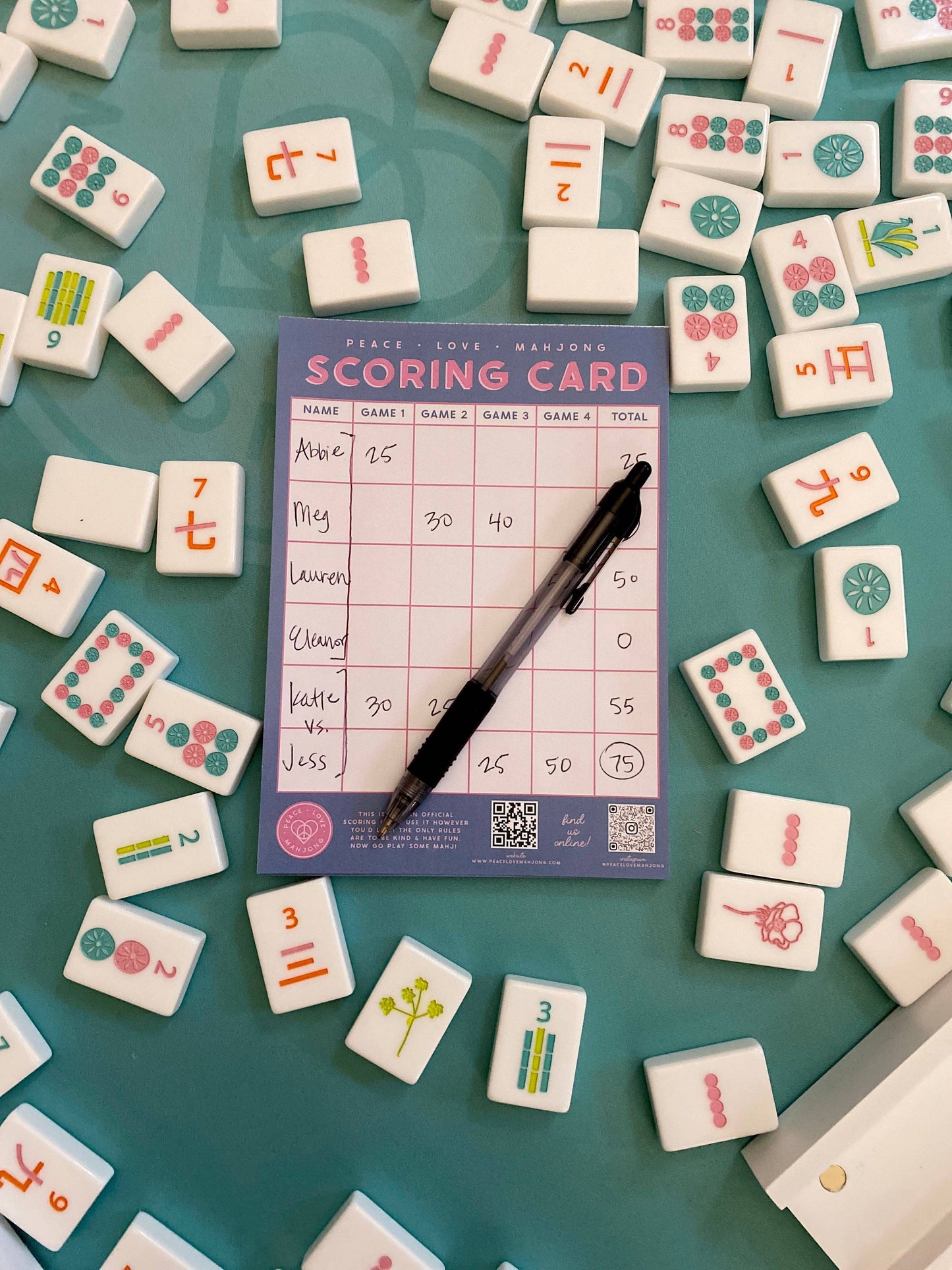 Mahjong Scoring Notepad: Blue