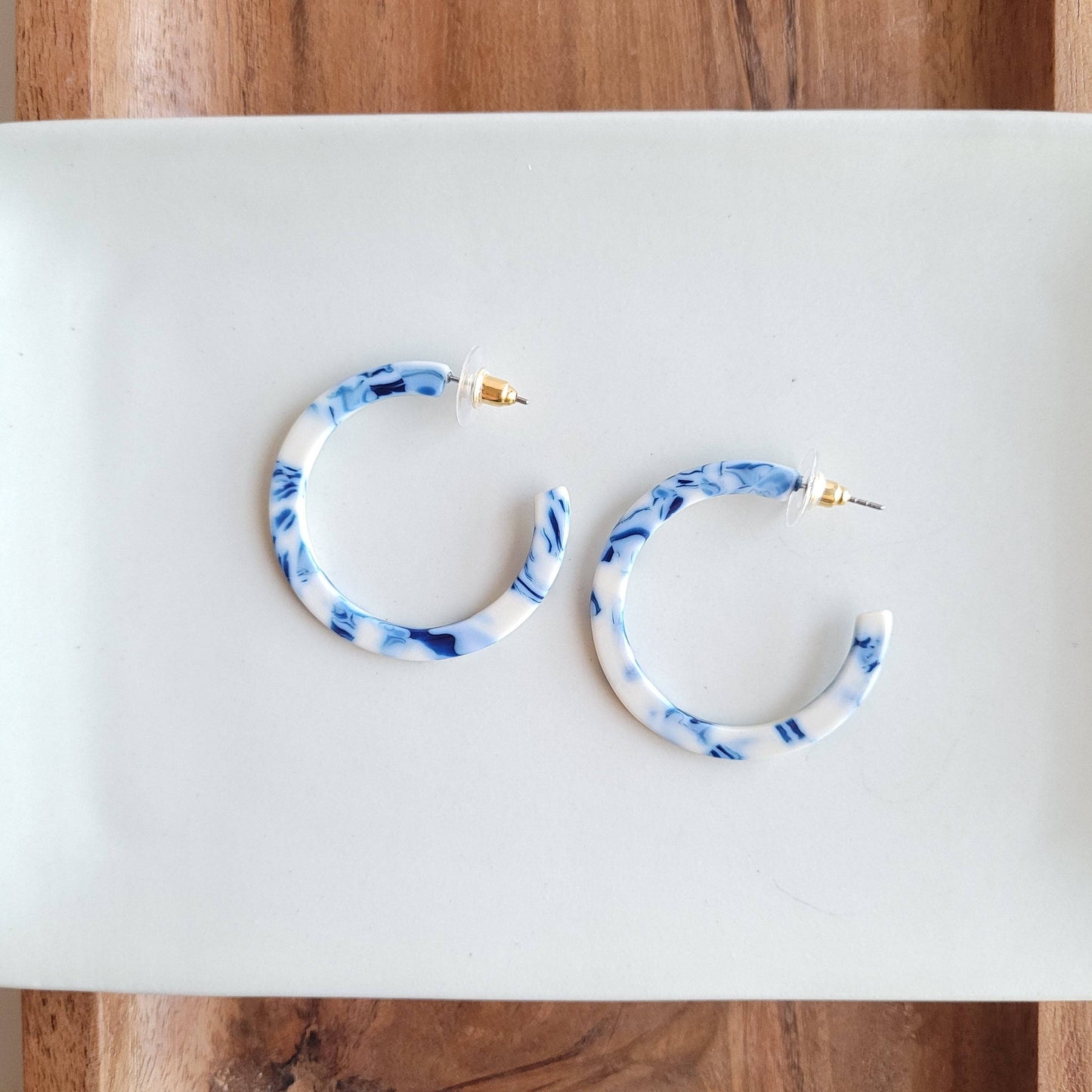 Camy Hoops - Greek Goddess Blue // Jewelry, Earrings, Gift