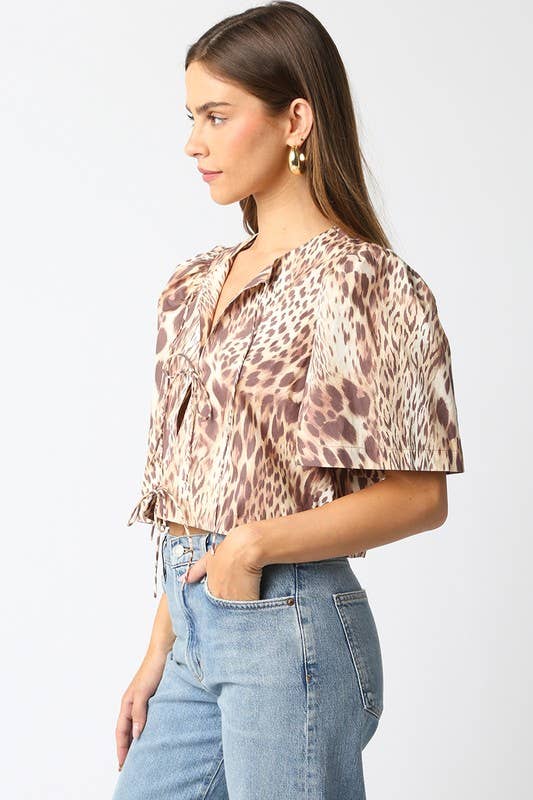 Virginia Shirt: Leopard / S