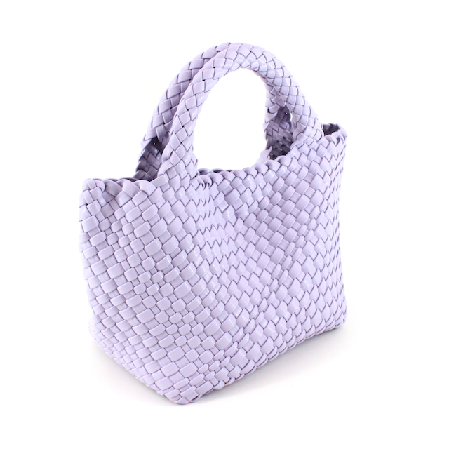 P24013 Medium Woven Tote Crossbody Bag w/Cosmetic Pouch: 05 Green