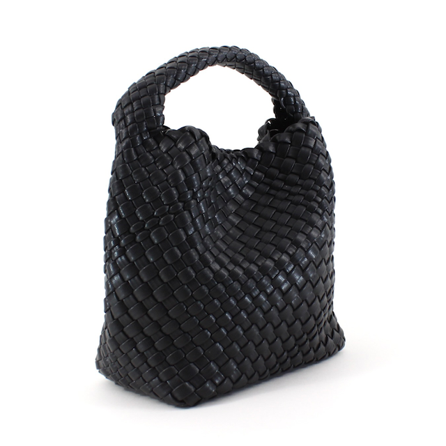 P24015 Medium Woven Hobo Crossbody Bag w/Cosmetic Pouch: 03 Khaki