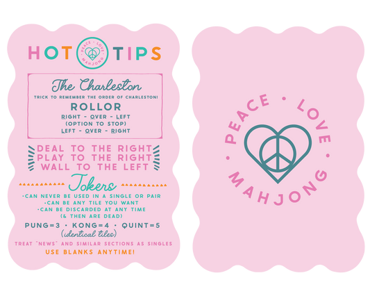 Mahjong Tile Shufflers (Set of 2): Hot Tips - Pink
