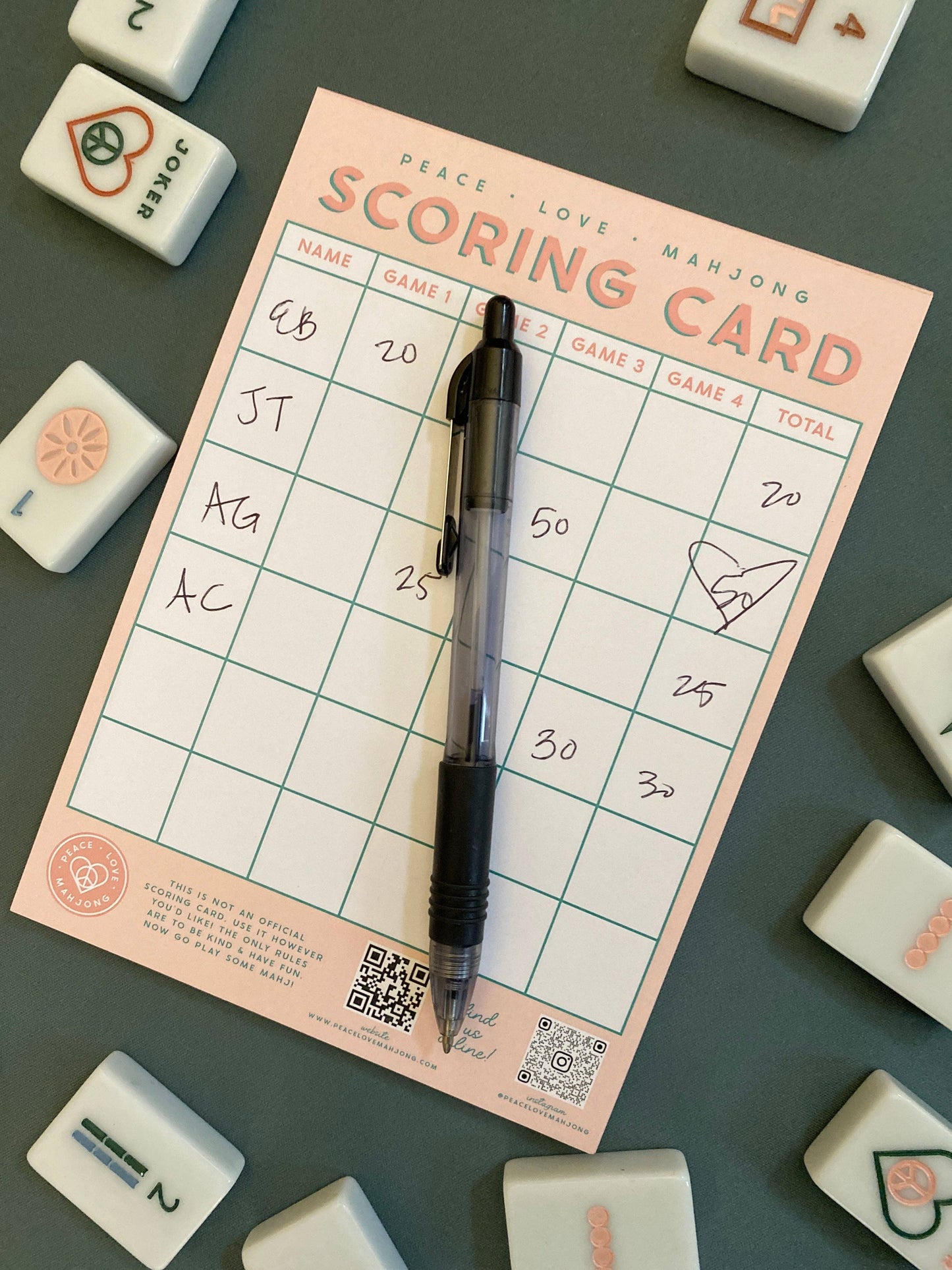 Mahjong Scoring Notepad: Blue