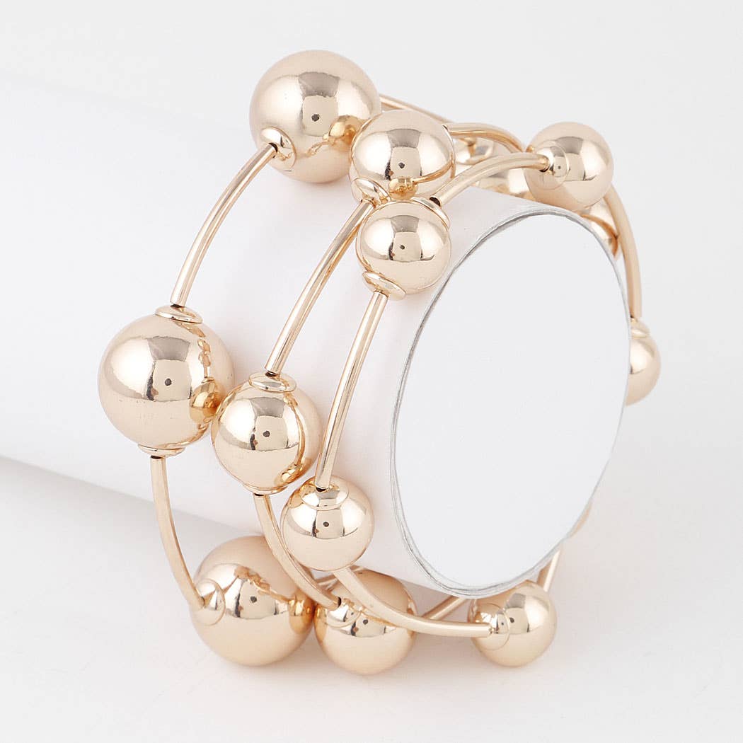 Triple Beaded Bracelet: GD