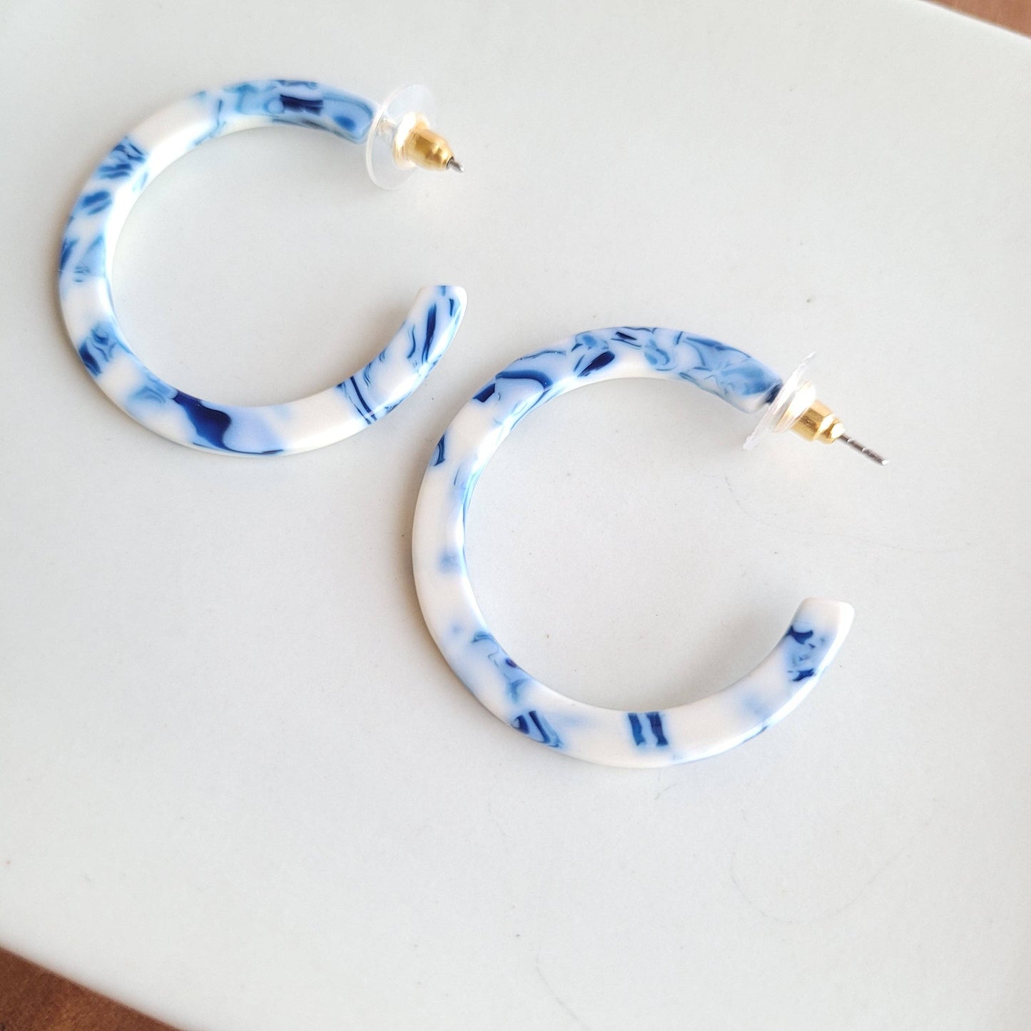 Camy Hoops - Greek Goddess Blue // Jewelry, Earrings, Gift