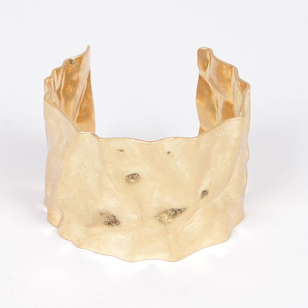 Hammered Metal Cuff: GD