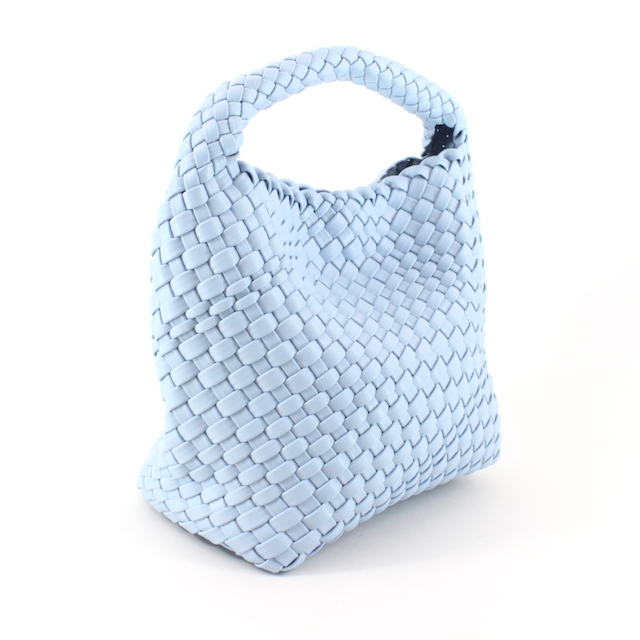 P24015 Medium Woven Hobo Crossbody Bag w/Cosmetic Pouch: 10 S Blue