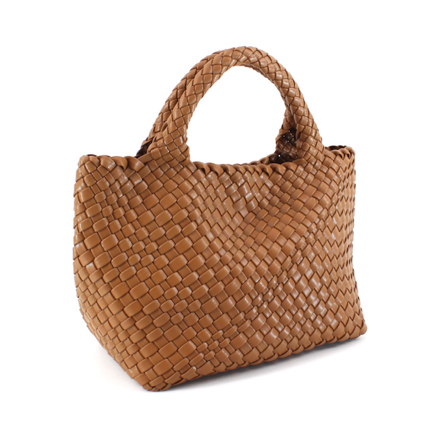 P24013 Medium Woven Tote Crossbody Bag w/Cosmetic Pouch: 05 Green