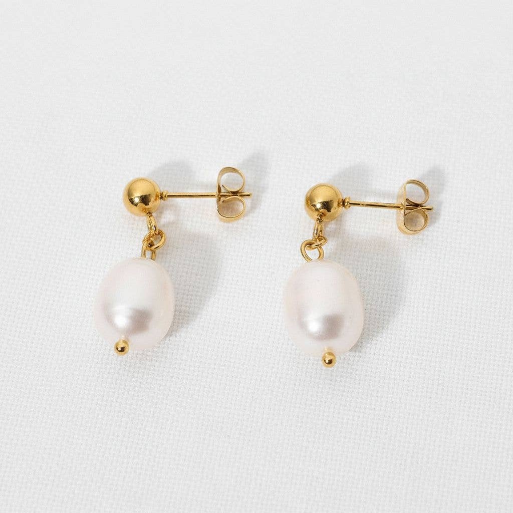 Pearl Hoop Earrings: A1