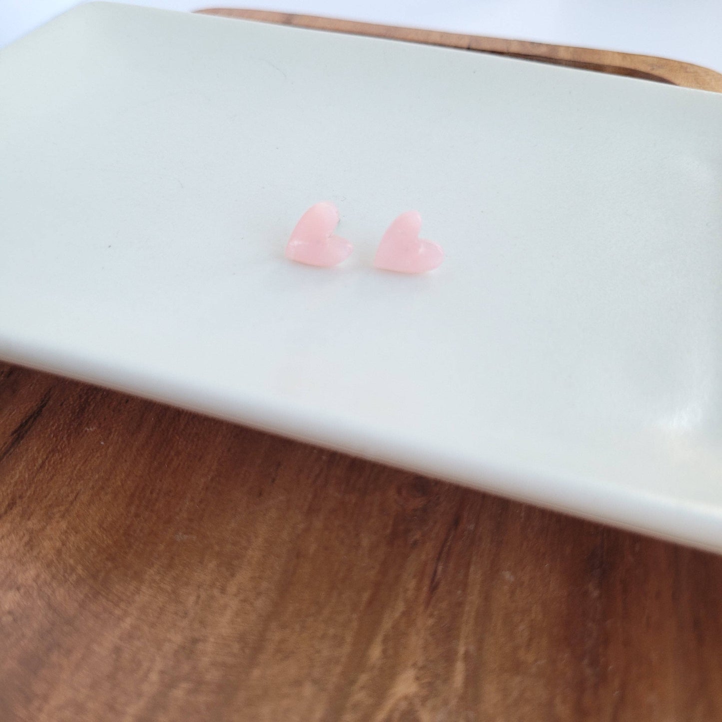 Hand Drawn Heart Studs - Pink // Jewelry, Earrings, Valentine's