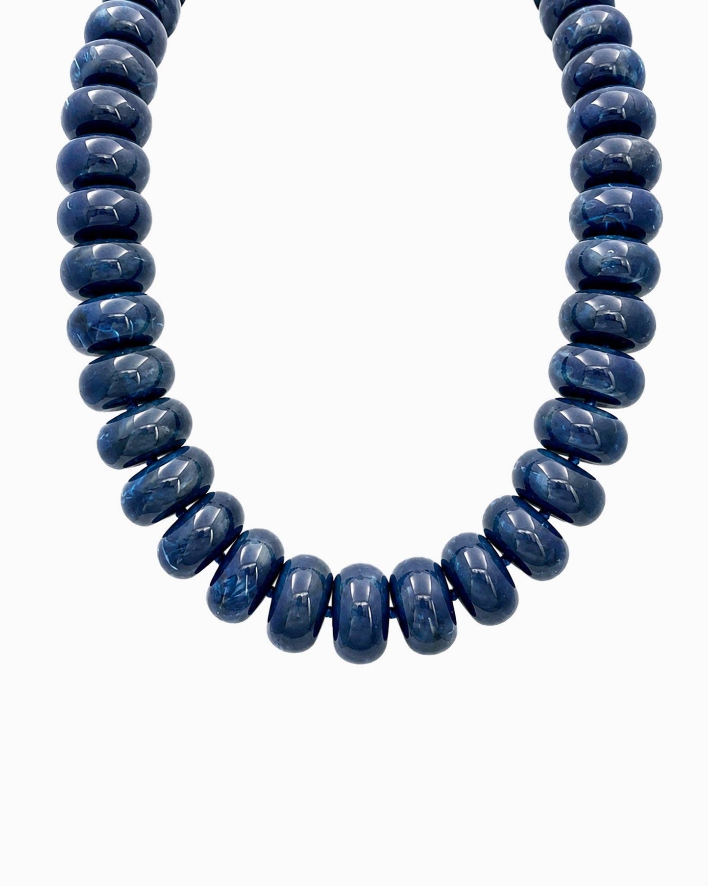 Chunky Marble Seed Bead Statement Necklace: Dark Multi
