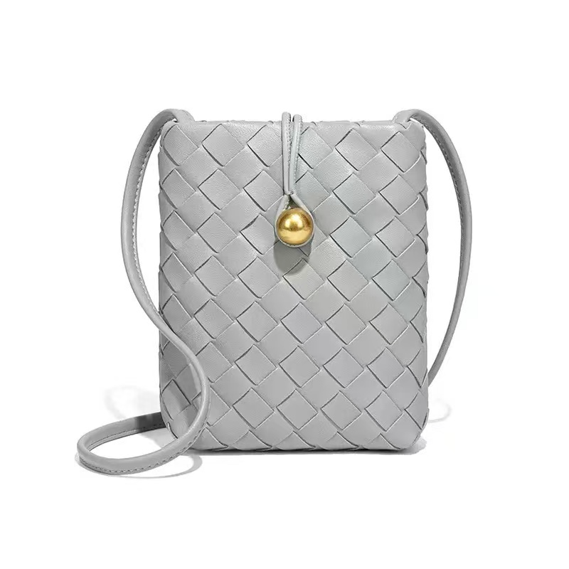 P25022 Small Woven Crossbody Bag: 10 Wine