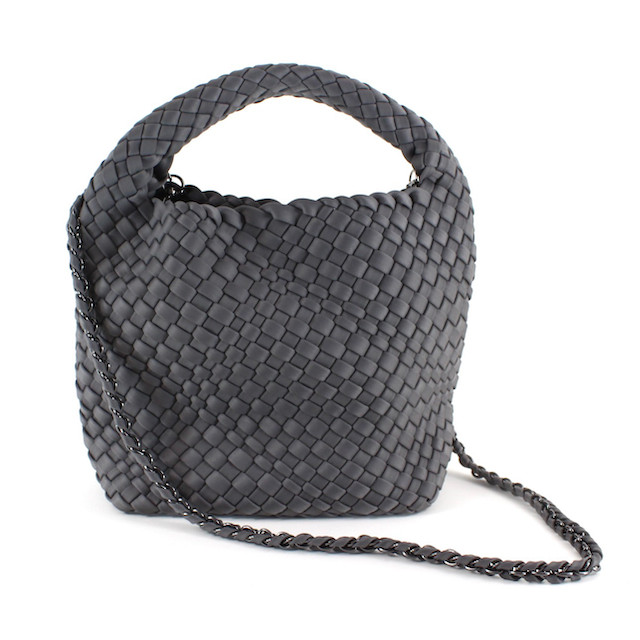P23093 Small Nylon Woven Hobo Crossbody Bag w/Cosmetic Pouch: 07 Clay