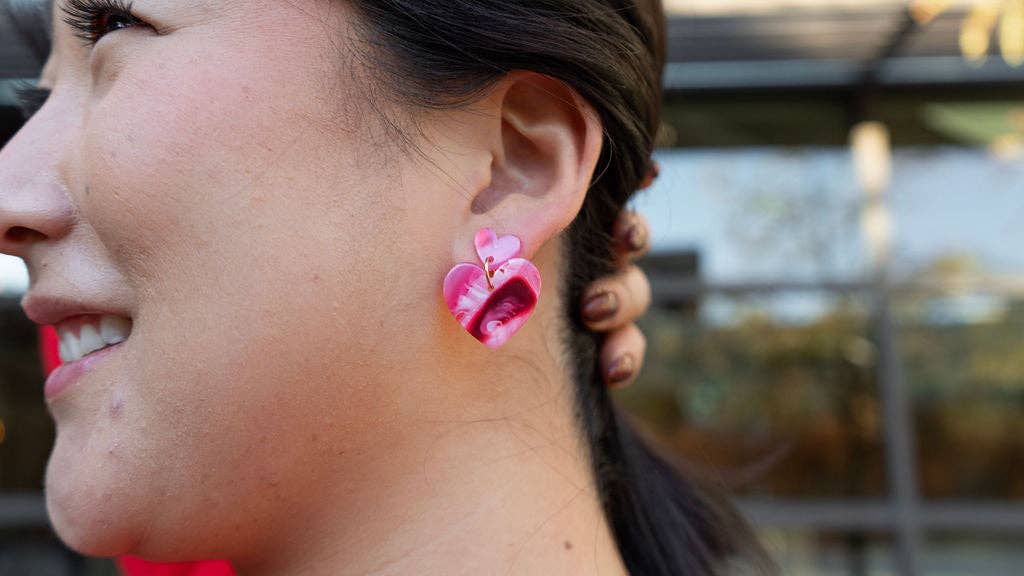 Darling Heart Earrings - Strawberry Fizz // Valentine's Day