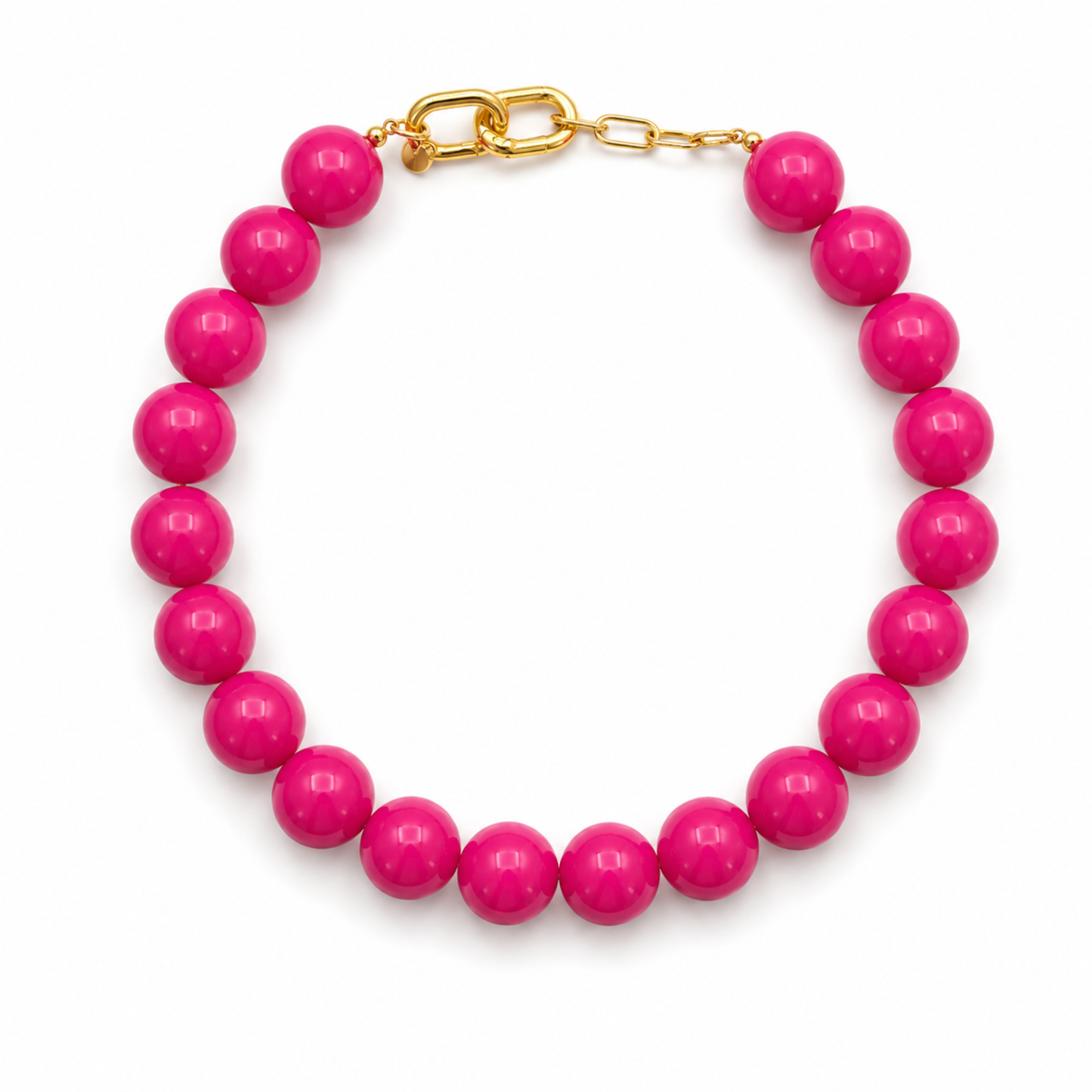 Beaded Color Gumball Statement Necklace: Tortoise Brown