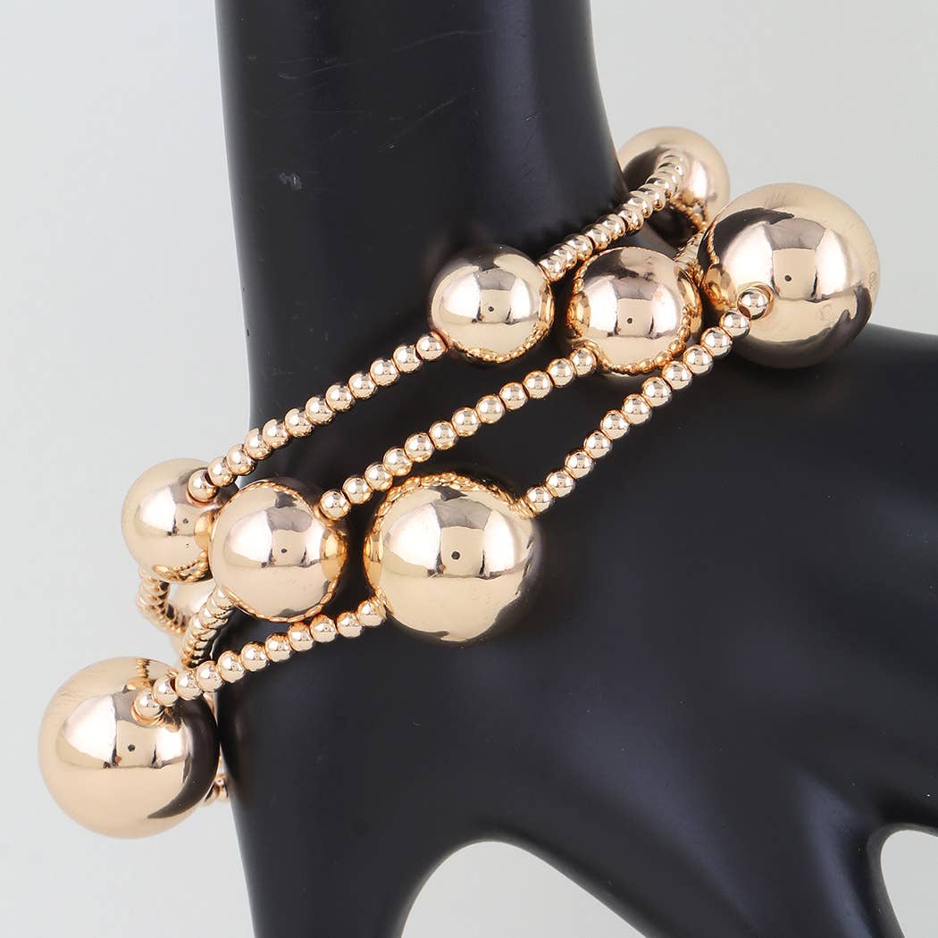 Multi Shiny Beaded Bracelet: GD