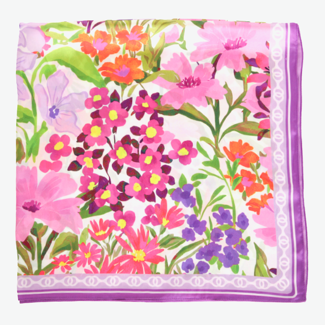 S26074 100% Polyester Lightweight Square Scarf: 01 Peach