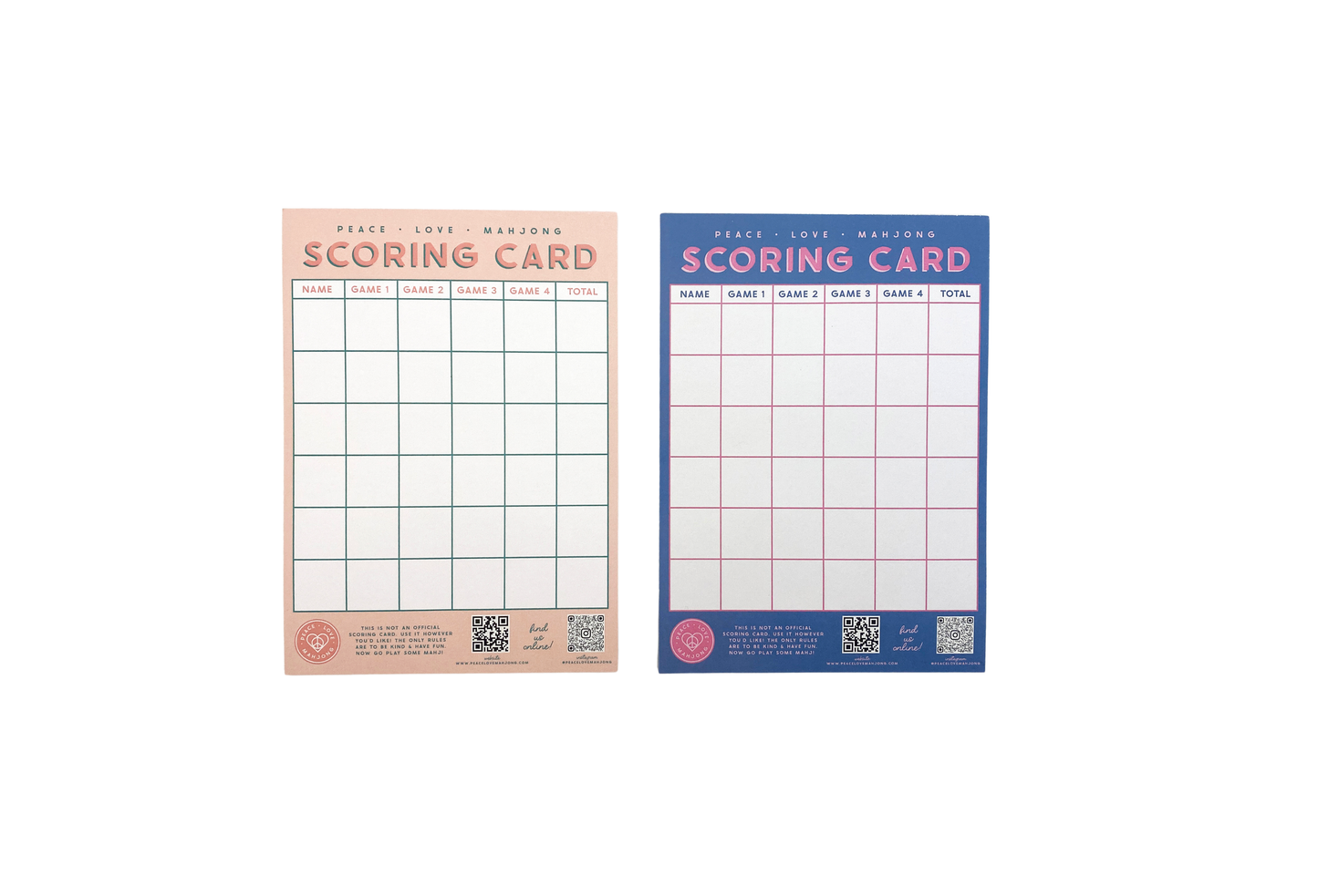 Mahjong Scoring Notepad: Blue