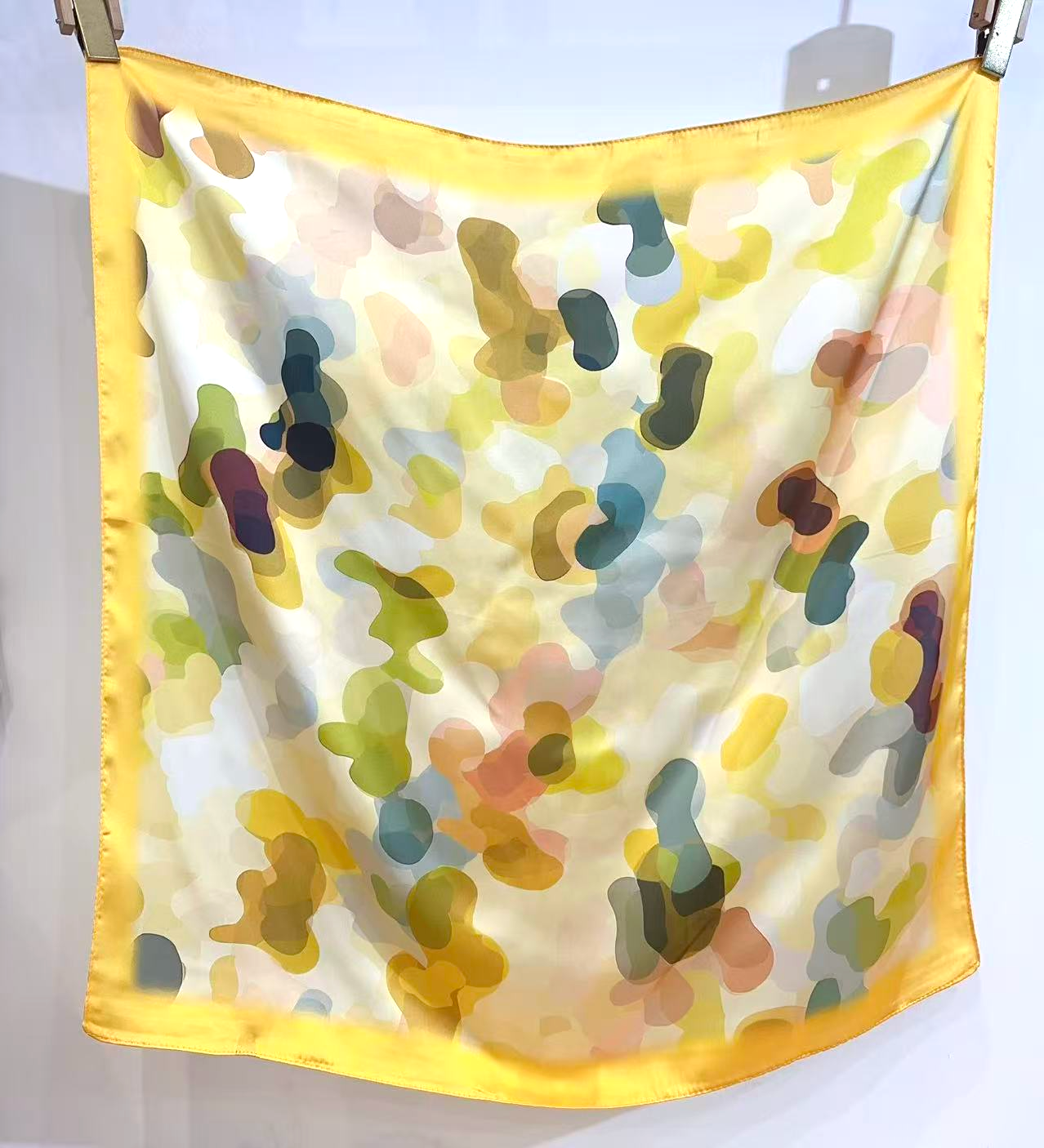 S26050 Mirage Satin-Like Polyester Square Scarf: 04 Fuchsia