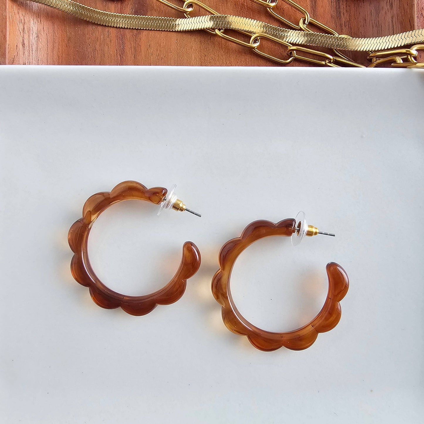 Scarlett Hoops - Amber // Jewelry, Earrings, Fall