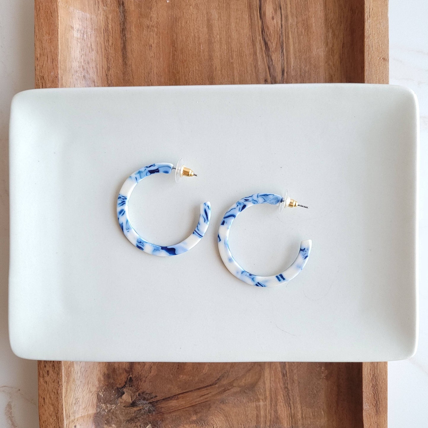 Camy Hoops - Greek Goddess Blue // Jewelry, Earrings, Gift