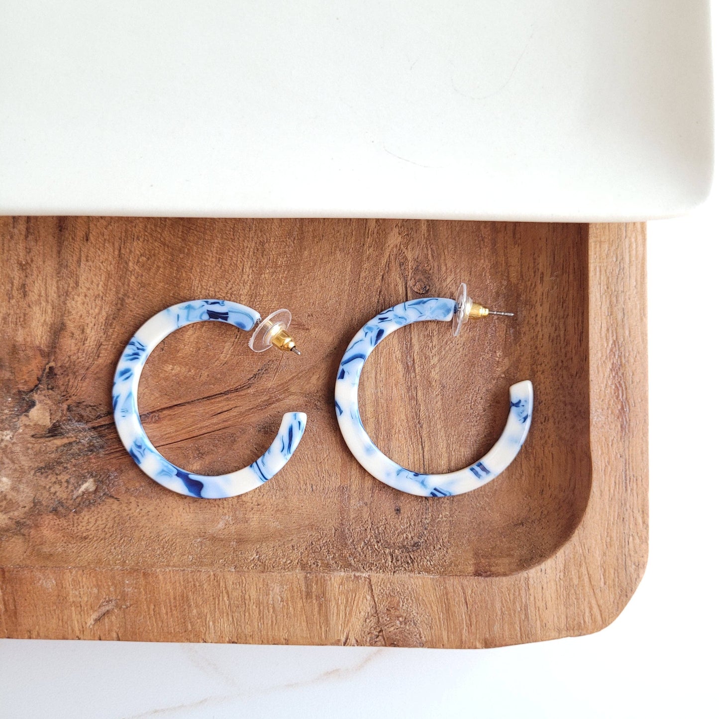 Camy Hoops - Greek Goddess Blue // Jewelry, Earrings, Gift