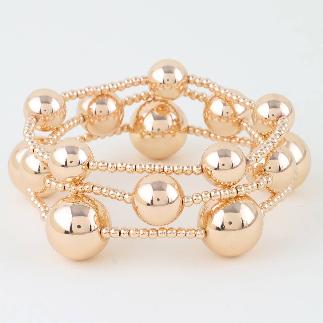 Multi Shiny Beaded Bracelet: GD