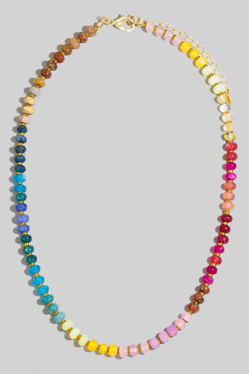 Gradient Stone Beaded Necklace: GNM