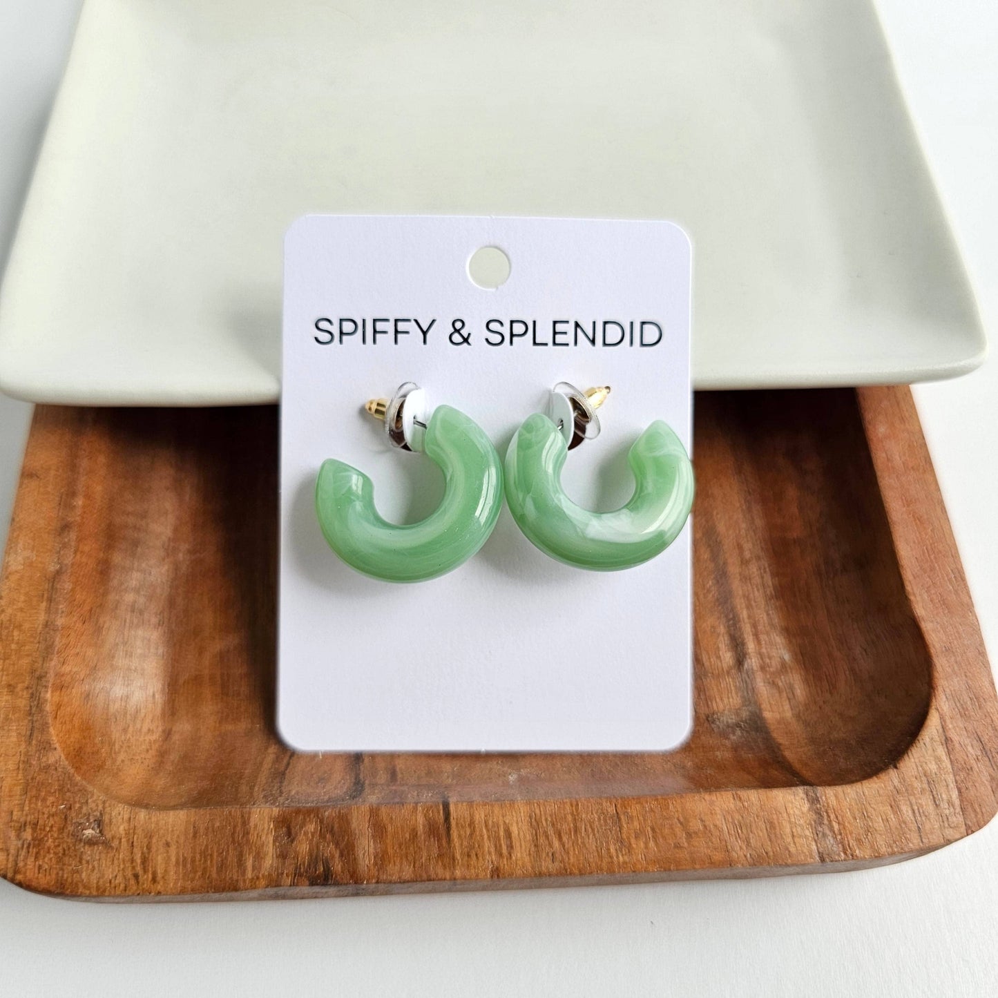 Chloe Hoops - Sage // Jewelry, Earrings, Fall