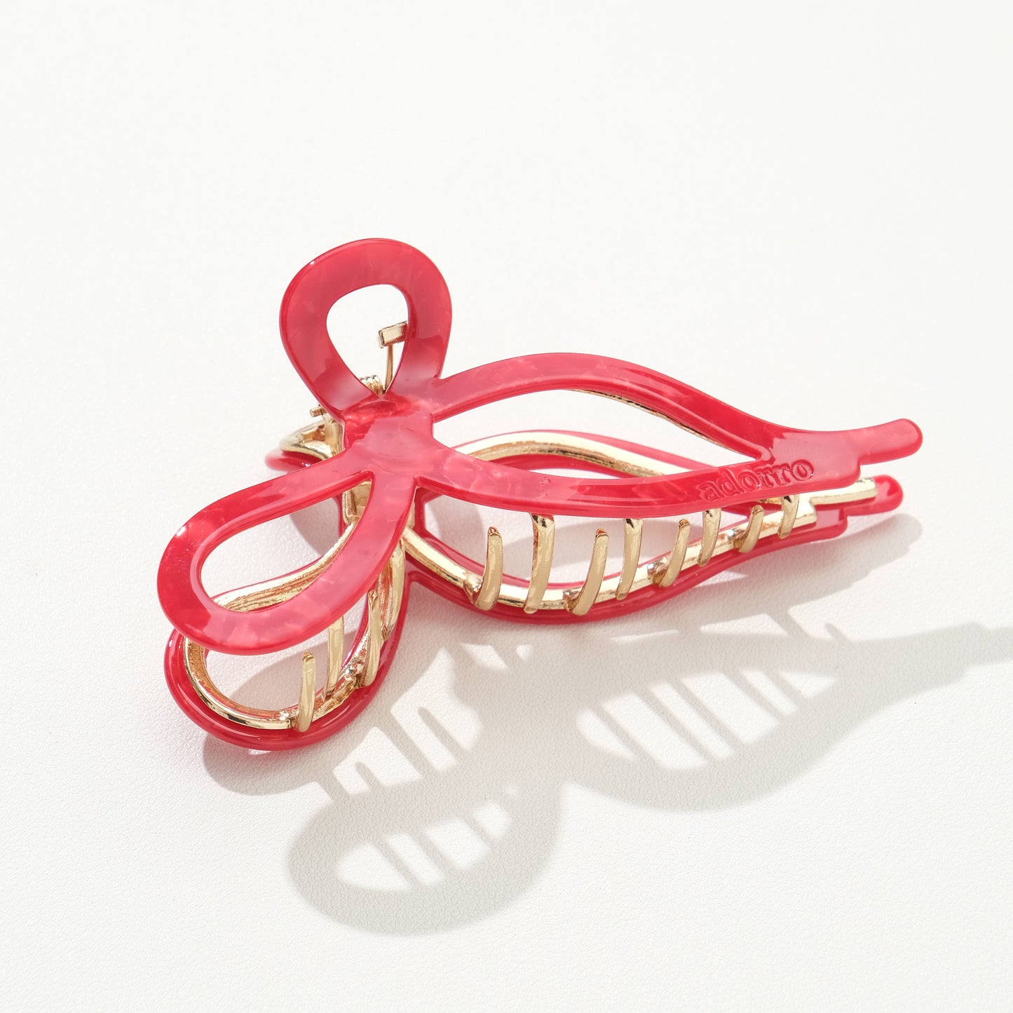 Sabrina Valentine | Large Ribbon Metal Bow Claw Clip : Assorted